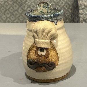 Vintage Original ROBERT EAKIN Large Chef Ugly Face Stoneware CoffeeMug 1980’s.
